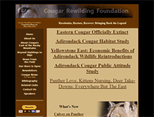 Tablet Screenshot of cougarrewilding.org